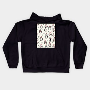 Christmas Penguin Pattern Kids Hoodie